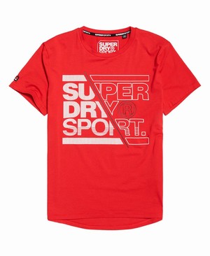 Superdry Core Graphic Férfi Pólók Piros | EGPTN3965